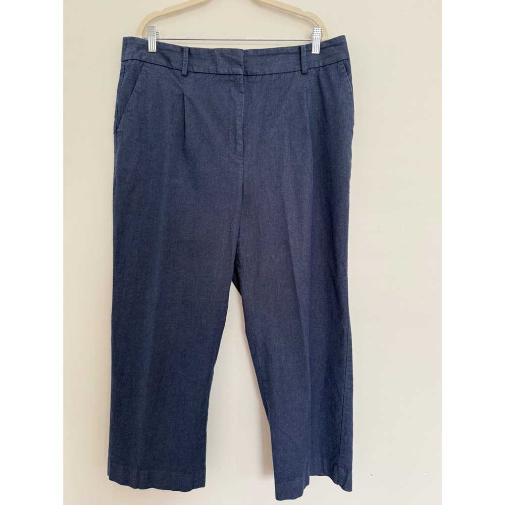 Talbots Women's Bristol Pant 18 Dark Blue Trousers Work Office Business